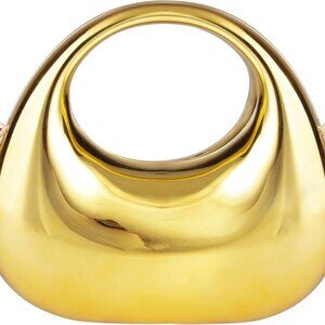 Acrylic Evening Clutch Purse Moon Shape Unique Transparent Evening Handbag